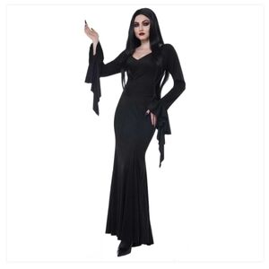 🆕 Macabre Mistress Morticia Womens Halloween Costume, Medium, NWT